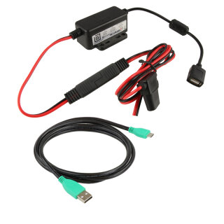 RAM Mounts GDS Strom-Modul - offene Enden, USB Typ-A Anschluss, 10/30 V DC Eingangsspannung, inkl. USB-Kabel (USB/microUSB)