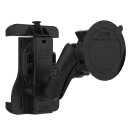 RAM Mounts Saugfuss-Halterung mit Quick-Grip Halteschale für Apple MagSafe kompatible Smartphones - B-Kugel (1 Zoll)