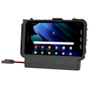 RAM Mounts Dockingstation Samsung Tab Active 3/2 mit Lautsprecher - EZ-Rollr Halteschale, 10-28 V Eingang (SAE), AMPS-Aufnahme