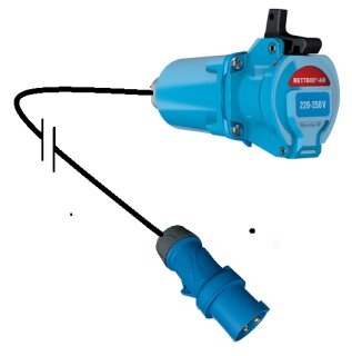 RETTBOX® ONE AIR Anschlussstecker 20 A, 1P+N+E + 1 Hilfskontakt