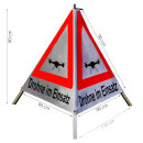 Warnpyramide/Faltsignal, 90 cm, retroreflektierend...