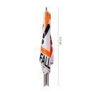 Warnpyramide/Faltsignal, 70cm, weiss/tagesleuchtrot, Achtung "UNFALL", schwer