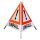 Warnpyramide/Faltsignal, 70cm, weiss/tagesleuchtrot, Achtung "UNFALL", schwer