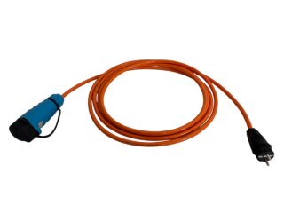 RETTBOX® S AIR Anschlussstecker 20 A, 250 V AC, 12m Anschlussleitung mit Schuko-Stecker, Farbe: Orange