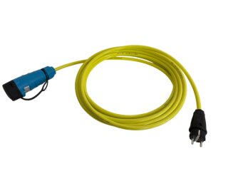 RETTBOX® S AIR Anschlussstecker 20 A, 250 V AC, 4m Anschlussleitung mit Schuko-Stecker, Farbe: Gelb
