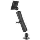 RAM Mounts Aufbau-Set - runde Basisplatte (AMPS), langer Verbindungsarm, VESA-Platte (75x75 mm Lochraster), C-Kugel (1,5 Zoll), im Polybeutel