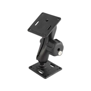RAM Mounts Aufbau-Set - 2x VESA-Platte (75x75 mm Lochraster), mittlerer Verbindungsarm mit Sicherungsschloss, C-Kugel (1,5 Zoll), im Polybeutel