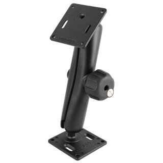 RAM Mounts Aufbau-Set - 2x VESA-Platte (75x75 mm Lochraster), langer Verbindungsarm mit Sicherungsschloss, C-Kugel (1,5 Zoll), im Polybeutel