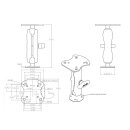 RAM Mounts Aufbau-Set für Humminbird / Apelco 97 -...