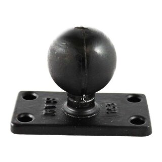RAM Mounts rechteckige Basisplatte (38,1 x 76,2 mm) mit C-Kugel (1,5 Zoll) - im Polybeutel