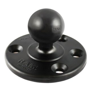 RAM Mounts runde Basisplatte (120° Lochraster) - C-Kugel (1,5 Zoll)
