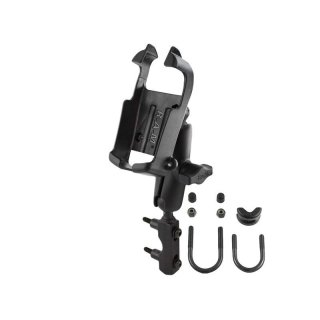 RAM Mounts Motorrad-Kompletthalterung für Garmin eTrex (schwarz/weiß Geräte) - mit Basisbefestigung (Lenker/Bremse/Kupplung), B-Kugel (1 Zoll)