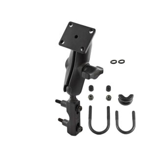 RAM Mounts Motorrad-Set - B-Kugel (1 Zoll), Basisbefestigung (Lenker/Bremse/Kupplung), mittlerer Verbindungsarm, rechteckige Basisplatte (AMPS)