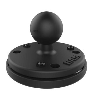 RAM Mounts Basisplatte rund mit Magnet-Unterbau - B-Kugel (1 Zoll), AMPS