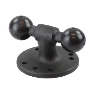 RAM Mounts Basisplatte rund Doppelkugel-T-Aufbau - B-Kugel (1 Zoll)