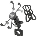RAM Mounts X-Grip Motorrad-Halterung für Tablets (/ Zoll) - B-Kugel (1 Zoll), Torque-Schraubklemme (Durchmesser 28,6-38,1 mm), mittlerer Verbindungsarm