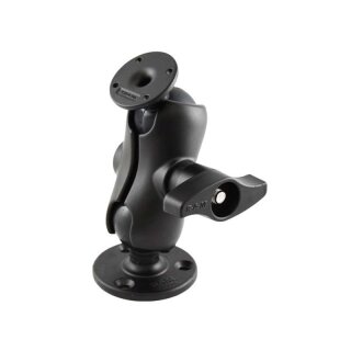 RAM Mounts Aufbau-Set - runde Basisplatte (93,5 mm Durchmesser), kurzer Verbindungsarm, runde Basisplatte (63,5 mm Durchmesser), D-Kugel (2,25 Zoll),