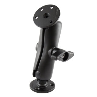 RAM Mounts Aufbau-Set - 2x runde Basisplatte (95,3 mm Durchmesser), mittlerer Verbindungsarm, D-Kugel (2,25 Zoll), im Polybeutel