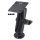 RAM Mounts Aufbau-Set - runde Basisplatte (93,5 mm Durchmesser), mittlerer Verbindungsarm, VESA-Platte (Stahl verstärkt, 75x75 u. 100x100 mm Lochraster), D-Kugel (2,25 Zoll)