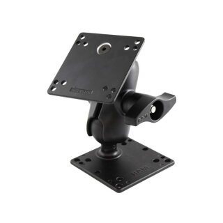 RAM Mounts Aufbau-Set - D-Kugel (2,25 Zoll), VESA-Platte (75x75 u. 100x100 mm Lochraster), kurzer Verbindungsarm (großer Drehverschluss)