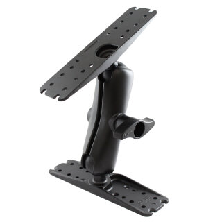 RAM Mounts Aufbau-Set - 2x Adapterplatte (279 x 76 mm), mittlerer Verbindungsarm, D-Kugel (2,25 Zoll), im Polybeutel
