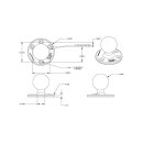 RAM Mounts runde Basisplatte - 120° Lochraster, 93,5...