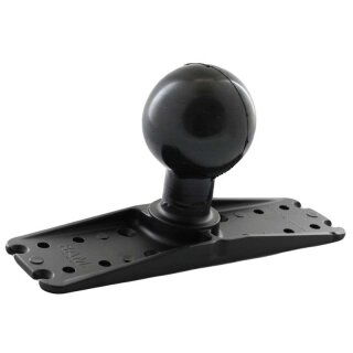 RAM Mounts Adapterplatte (Stahl verstärkt, div. Lochraster) - 76,2 x 279,4 mm, E-Kugel (3,38 Zoll), im Polybeutel