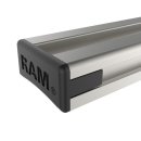 RAM Mounts Aluminium Tough-Track Schiene mit Verbundstoff-Endkappen - Länge 330,2 mm (13 Zoll), fließgepresst (extrudiert), im Polybeutel