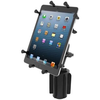 RAM Mounts Fahrzeughalterung mit X-Grip Universal Halteklammer für 10 Zoll Tablets - Basis für Getränkehalter, B-Kugel (1 Zoll), im Polybeutel