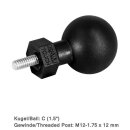 RAM Mounts Tough-Ball mit M12-1,75 x 12 mm Gewindestift -...