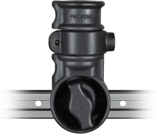 RAM Mounts seitlicher Verbundstoff-Adapter für Angelrutenhalter - mit T-Slot für Tough-Track Schienen, im Polybeutel