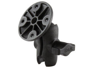 RAM Mounts Verbundstoff-Aufbau-Set - 1x runde Basisplatte, kurzer Verbindungsarm, B-Kugel (1 Zoll), im Polybeutel