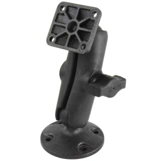 RAM Mounts Verbundstoff-Aufbau-Set - runde Basisplatte, mittlerer Verbindungsarm, rechteckige Basisplatte, B-Kugel (1 Zoll), im Polybeutel