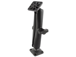 RAM Mounts Verbundstoff-Aufbau-Set - 2x rechteckige Basisplatte, langer Aluminium-Verbindungsarm, B-Kugel (1 Zoll), im Polybeutel