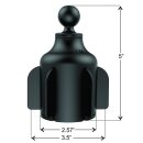 RAM Mounts Verbundstoff Getränkehalterbasis mit Gummilippen - B-Kugel (1 Zoll), im Polybeutel