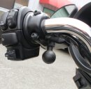 RAM Mounts Verbundstoff Basis-Kugel für Harley Davidson Motorräder (Spiegelaufnahme) - B-Kugel (1 Zoll), 1/4-20 Zoll Gewinde (Aluminium)