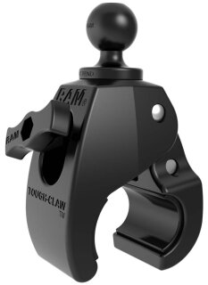RAM Mounts Tough-Claw Halteklammer (mittel) mit Feststellschraube  - B-Kugel (1 Zoll), Durchmesser 25,4-40,6 mm